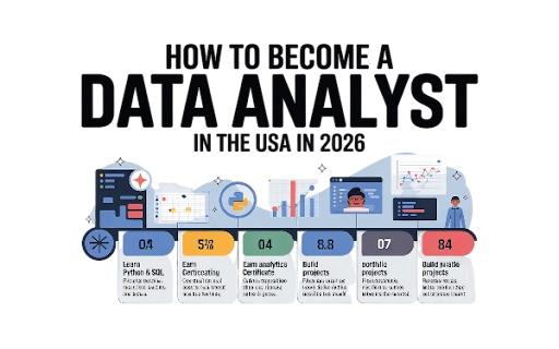 How to Become a Data Analyst in the USA in 2026 – Step-by-Step Career Guide 