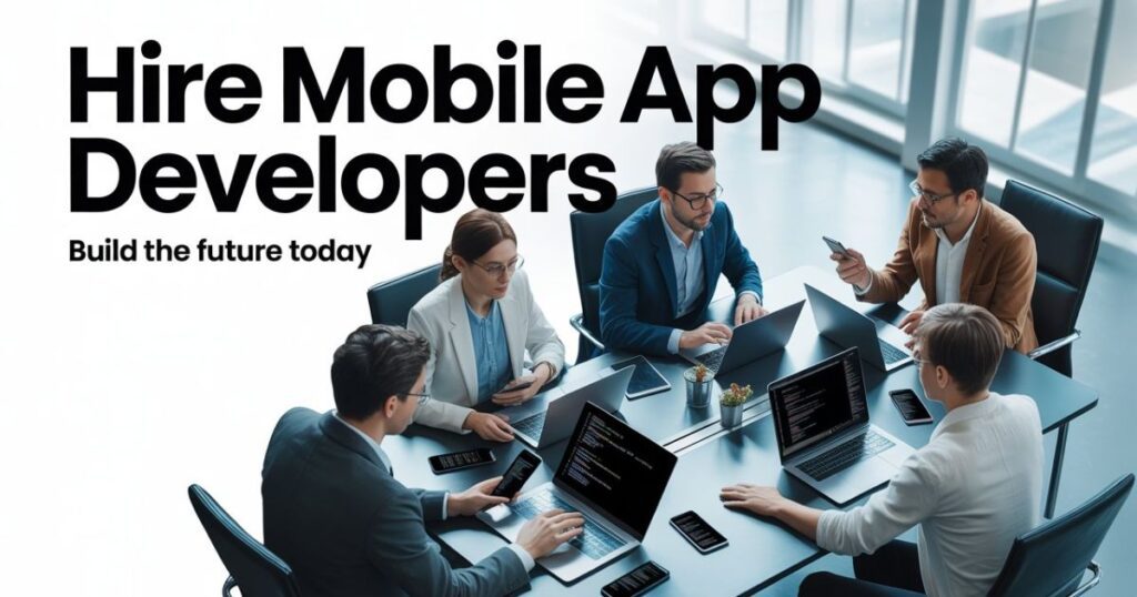 Professional hire mobile app developers working together on UI and app functionality.Professional mobile app developers working together on UI and app functionality.