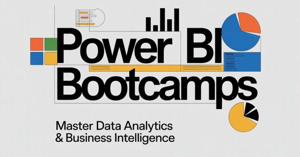 Participants learning data visualization during Power BI Bootcamps training session.Participants learning data visualization during Power BI Bootcamps training session.