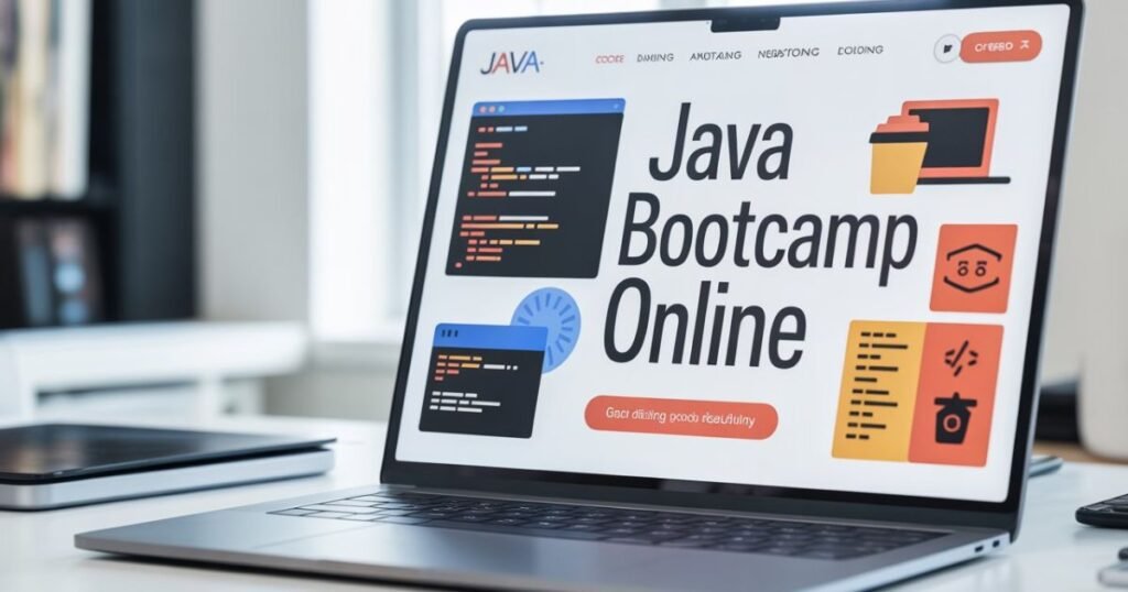Bootcamp Java online project-based learning environment with real-world application development training.