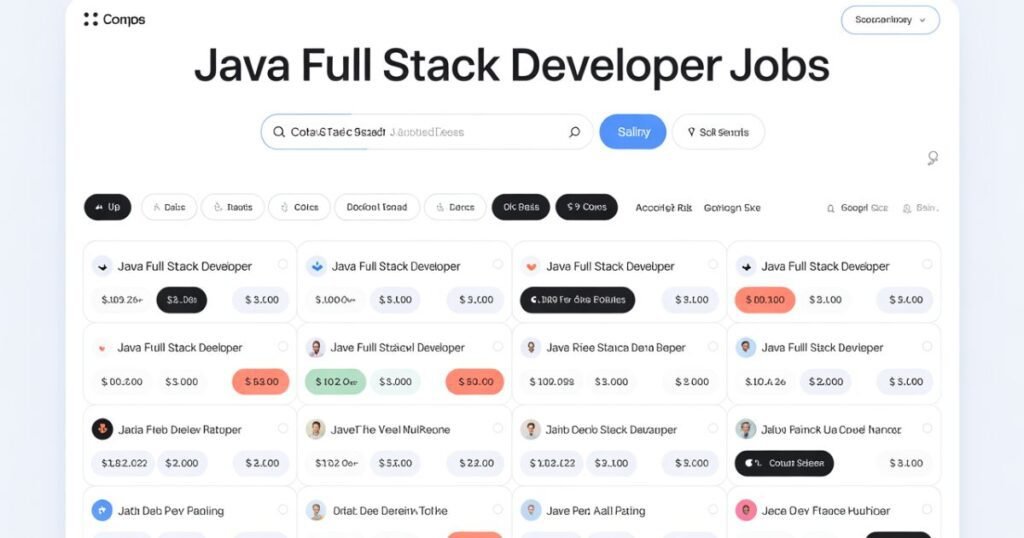Java Full Stack Developer Jobs – candidates learning Java, Spring Boot, and front-end skills during training.