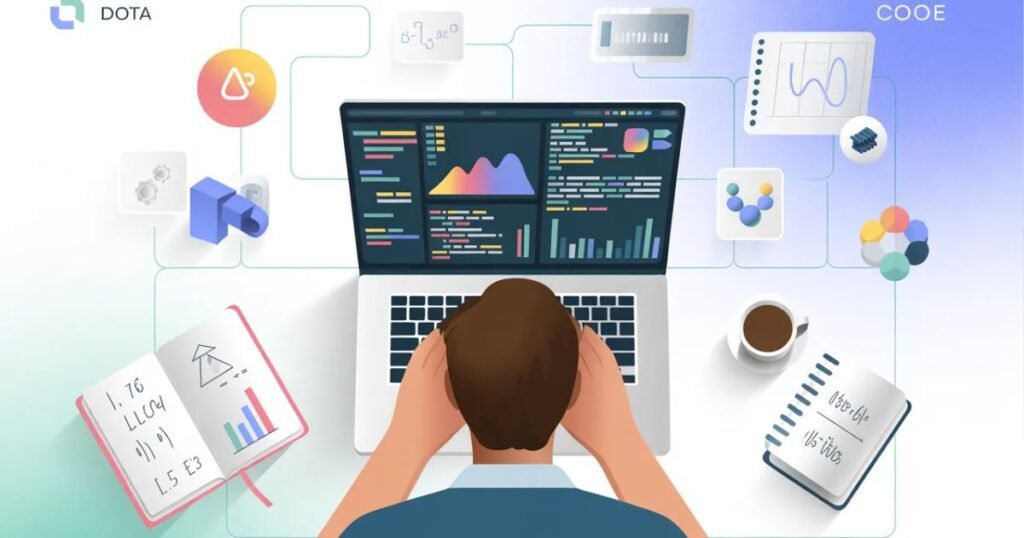 Mentor guiding students in Data Science Internship project development.