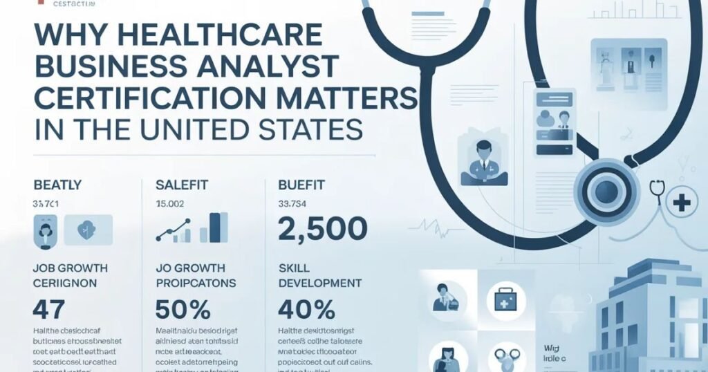 Instructor explaining healthcare data analysis during healthcare business analyst certification online class