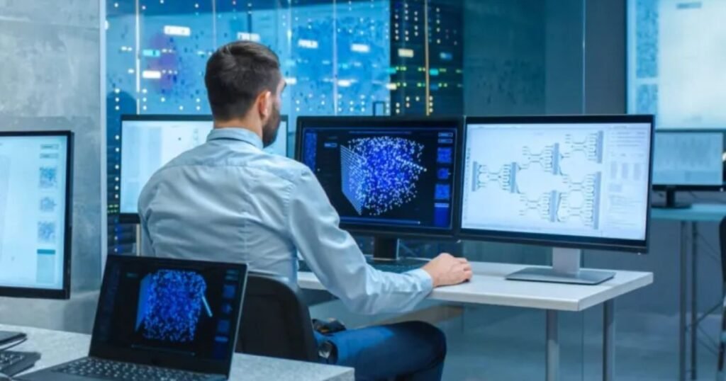 New employee beginning an entry level role in a career in data science